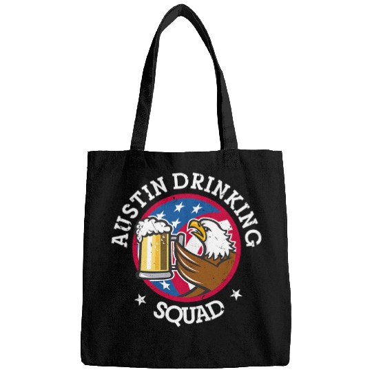 Beer Fun Austin Drinking Squad July 4th Party Costume Beer Lovers Bags
