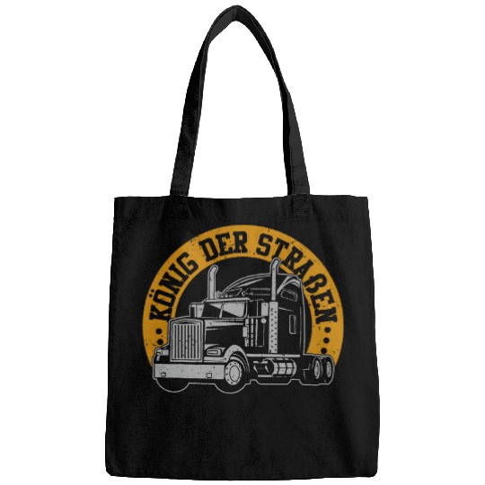 Mens Truck Driver Funny King The Road Driving Truck Owners Bags