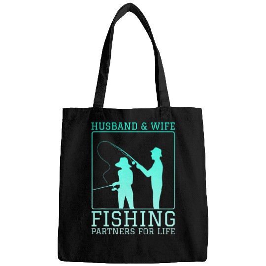 Funny Fishings Husband Wife Fishing Partners For Life 9 Bags