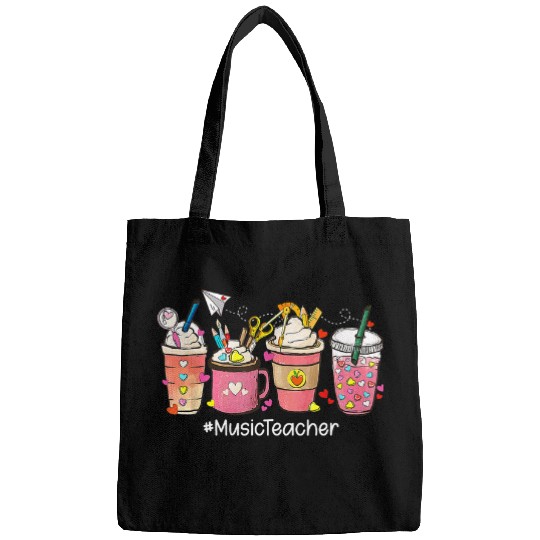 Coffee Fun CF Coffee Cute Coffee Latte Music Teacher Valentines Day Bags