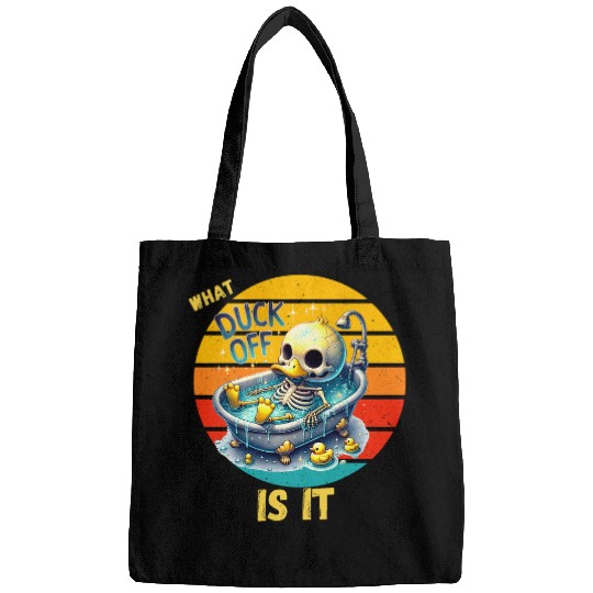 Duck Pet What the ducks is it tee Cute Duck Face Halloween Bags