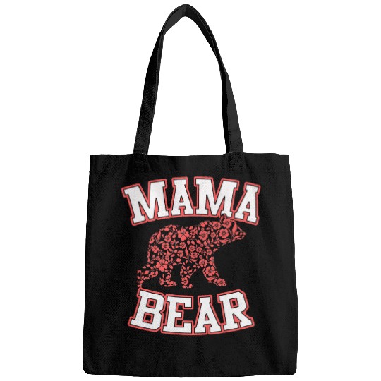 Bear Pet Mama Bear with Pink Flower Pattern Bags