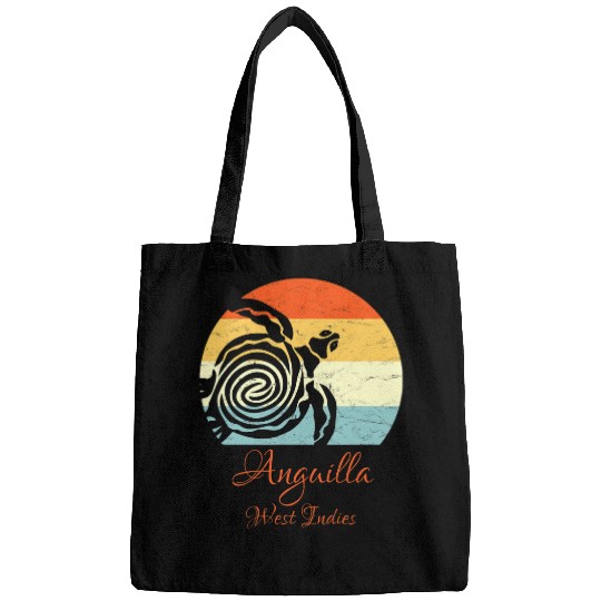 Turtle Pet Anguilla West Indies Retro Sea Turtle Vacation Bags