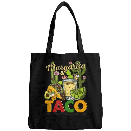 Wines Fun Margarita Tacos Funny Margarita Tequila Drinker Taco Lover Bags