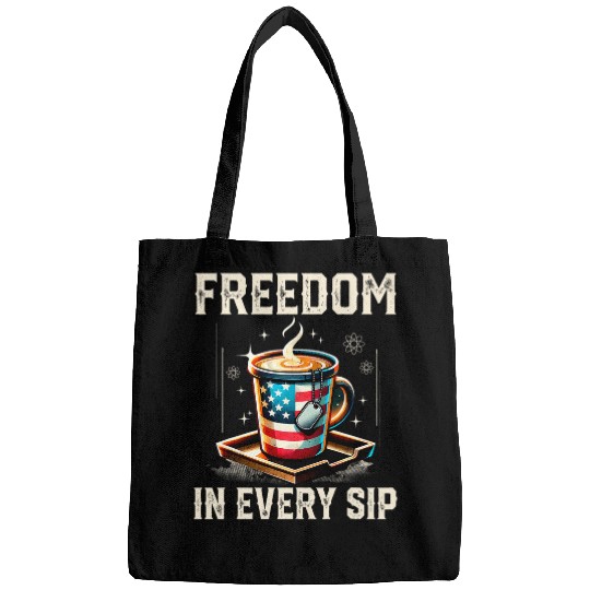 Coffee Fun Freedom In Every Sip America Coffee Mug Morning Patriot Bags