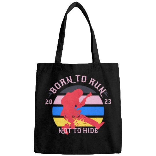 Born to Run Not to Hide Gay Pride Rock Guitar Music Bags