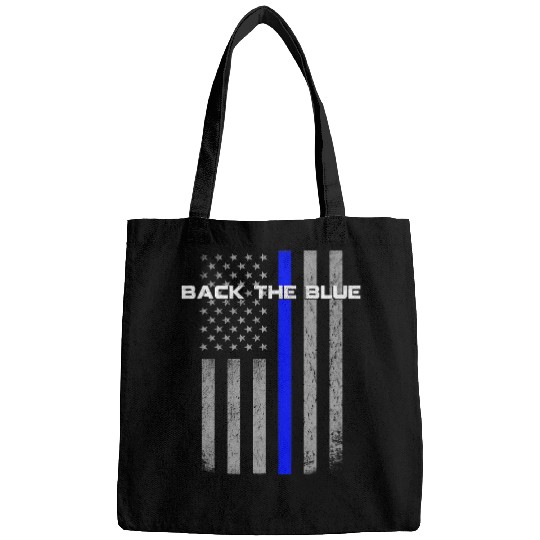 Police Job Back The Blue Thin Blue Line Flag Police Law Enforcement Bags
