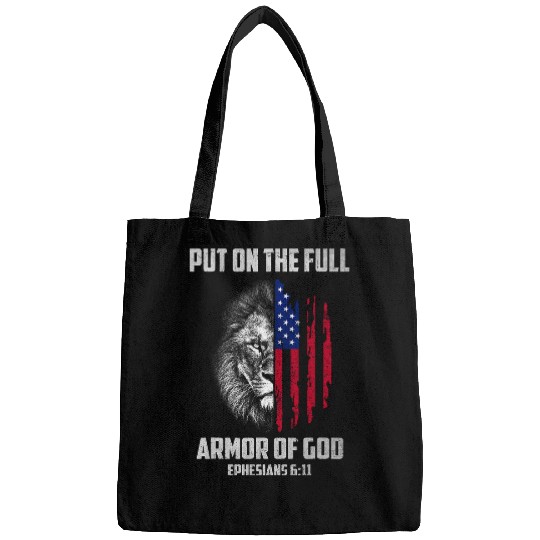 Lion Pet Put On The Full Armor Of God Christian Religious Lion US Bags