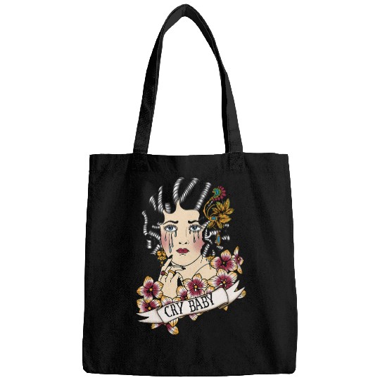 Cry Baby American Traditional Old School Lady Tattoo Bags