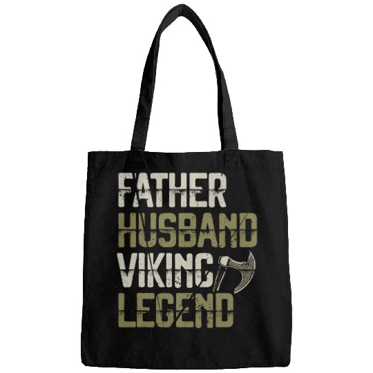 Father Husband Viking Legend Fathers Day Warrior Bags