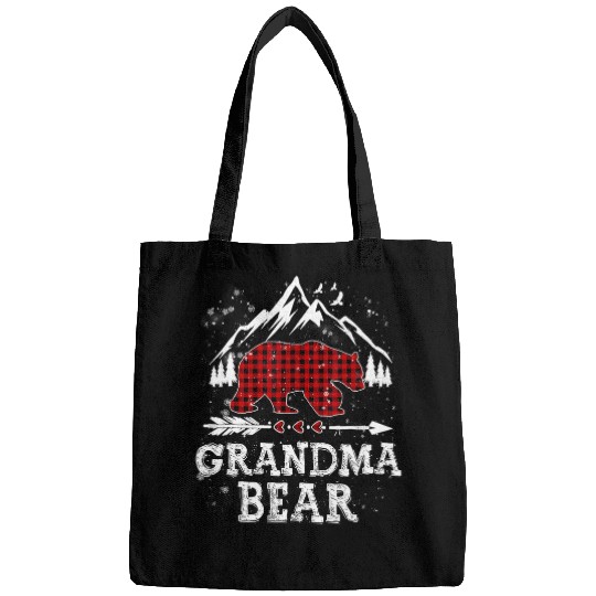 Bear Pet Grandma Bear Christmas Pajama Red Plaid Buffalo Family 8 Bags