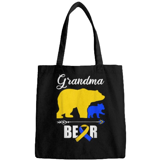 Bear Pet Grandma Bear T21 Grandkid Down Syndromes Awareness Day Bags