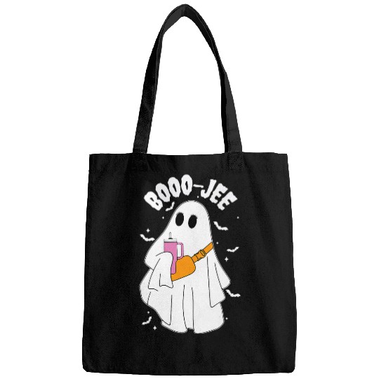 Coffee Fun Boo Jee Funny Halloween ghosts Coffee and Purse Bags