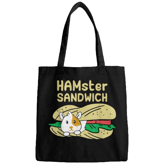 Hamster Pet sandwich funny pun quote Bags