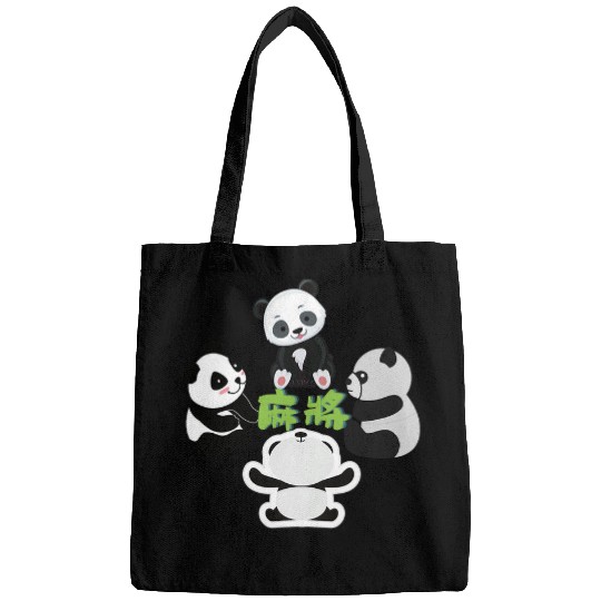 Panda Pet Mahjong Panda Cute Funny Bags