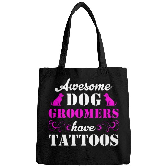Dog Groomer Funny Tattoo Pet Grooming Bags