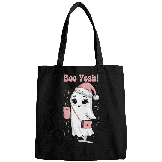Coffee Fun Boo Yeah Cute ghosts Coffee Funny Women Girls Halloween 2 Bags
