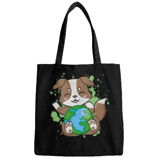 Earth Day Everyday Australian Shepherd Anime Herding Dog Bags