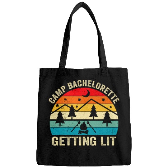 Getting Lit Camp Bachelorette Bride Bridesmaid Camping Bags