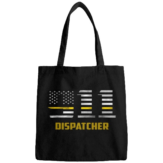 Funny 911 Dispatcher Police Emergency operator Tee Bags
