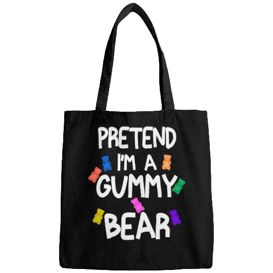 Bear Pet Pretend I m A Gummy Bear Tee Funny Lazy Halloween Costume 2 Bags