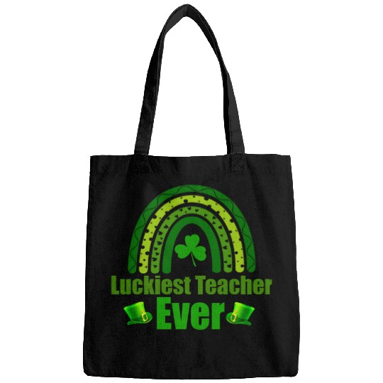 Discover Luckiest Teacher Ever rainbow St Patricks Day Teaching Bags