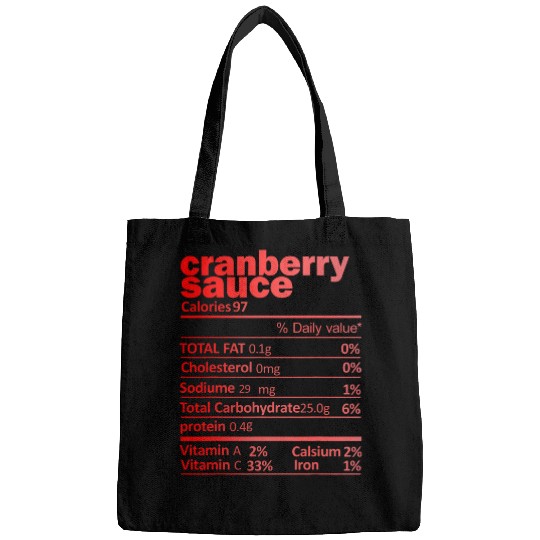 Cranberry Sauce Nutrition Facts Thanksgiving Christmas gift Bags