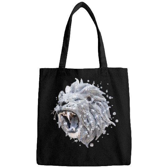 Lion Pet 3D Lion Abstract Art Diamonds Roaring King of the Jungle Bags