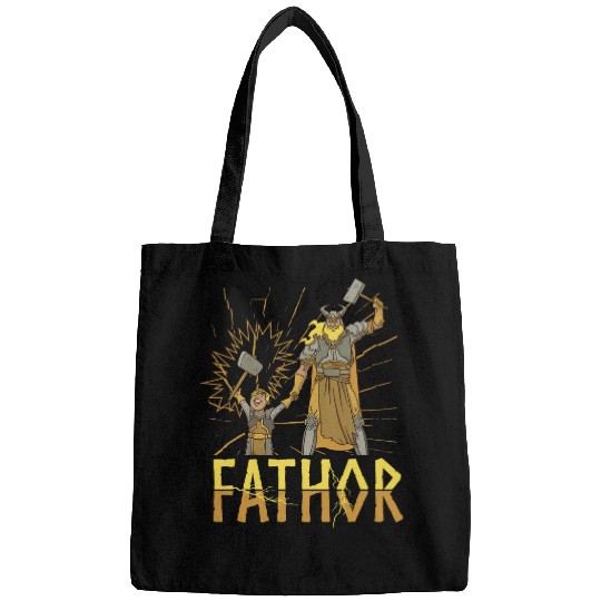 Fathor Viking Dad Valkyrie Warrior Ax Fathers Day Bags