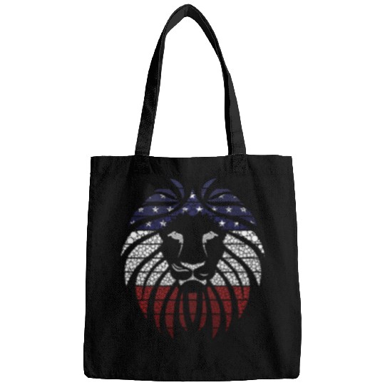 Lion Pet Polka Dot Lion as USA Flag International Dot Day Bags