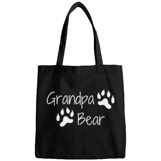 Bear Pet Grandpa Bear Matching Family graphic design Fun Paw Prints Bags