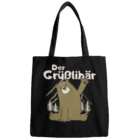 Bear Pet Greetings bear cute bear waving Bags