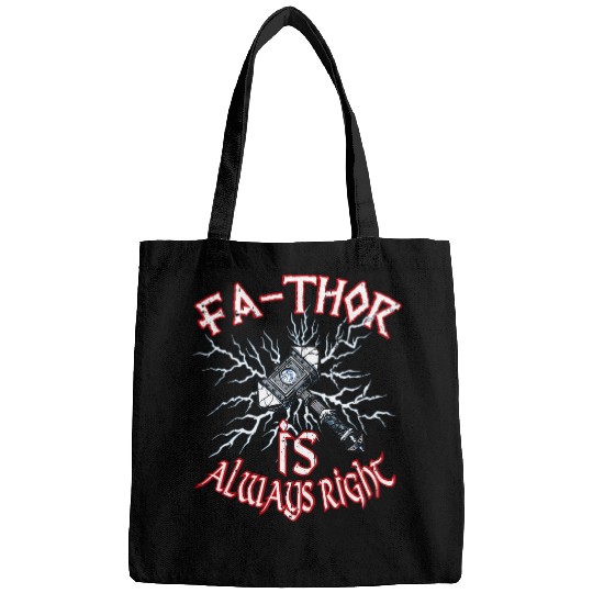 Fathor Is Always Right Vikings Thor Fathers Day Viking Bags