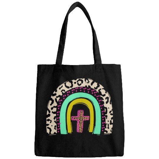 He Is Risen Leopard Rainbow Christian Jesus Easter Day Bags