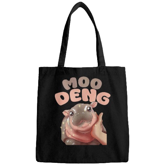 Hippo Pet Moo Deng Baby Pygmy in Thai Picture The Cute Baby Hippo Kids Bags