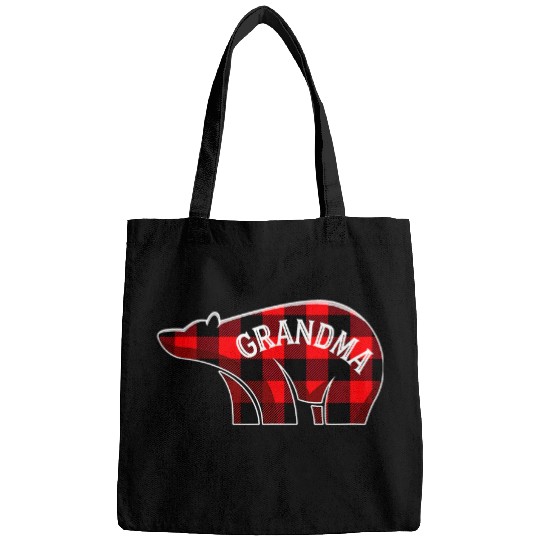 Bear Pet grandma bear christmas plaid family matching pajama mom Bags