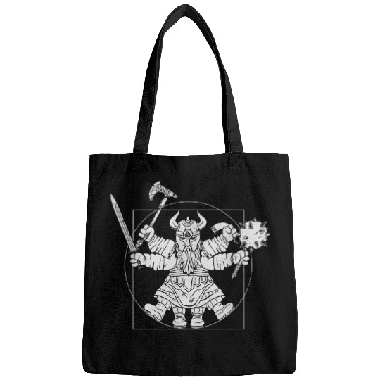 Leonardo Da Vinci Vitruvian Man Viking Valhalla Bags