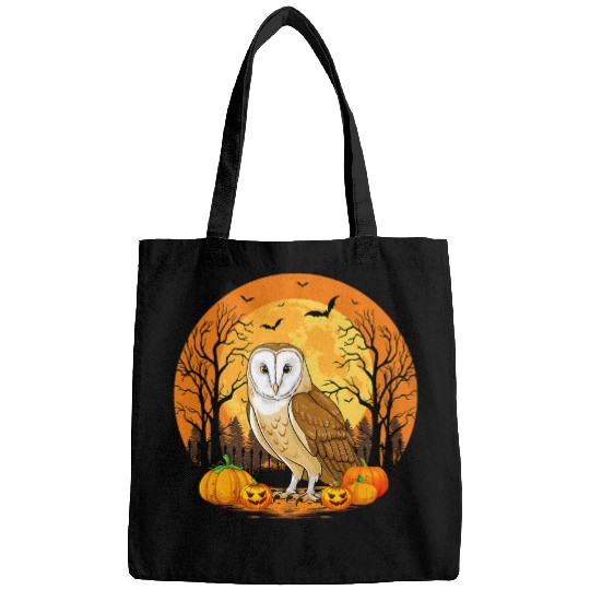 Owl Pet Pumpkin With Funny Halloween Costume Barn Owl Lover Bags