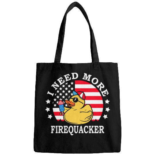 I Need More Firequacker 4th of July Firecracker Duck Bags