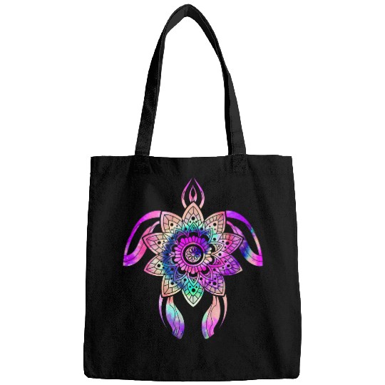 Colorful Hawaiian Tattoo Ocean Animal Lover Sea Turtle Bags