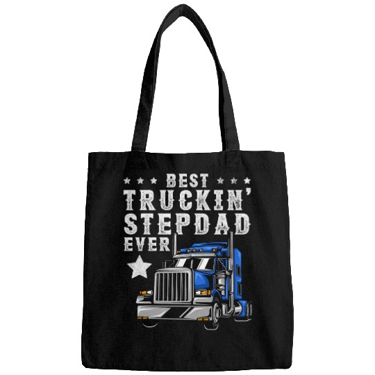 Mens Trucking Stepdad Ever Fathers Day Trucker Truck Bags