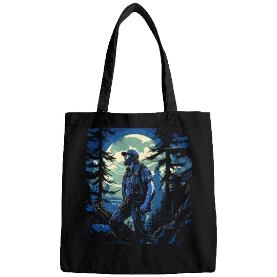 Hiking T Trekking Outfit Hiking Motif Forest Lovers Hiking Bags