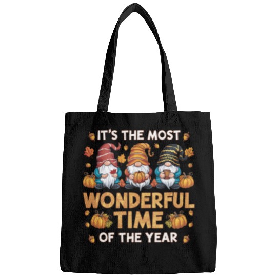 Coffee Fun Gnomies Fall Autumn Pumpkin Maple Leaves Coffee Women Bags