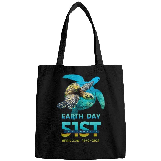 Turtle Pet Earth Day 51st Anniversary Turtle Environmental Tees 1 Bags