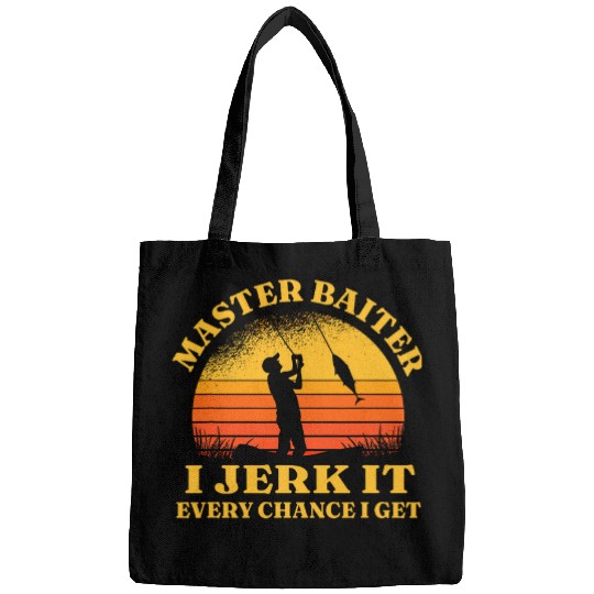 Funny Professional Master Baiter Fishermen Adult Humor Bags