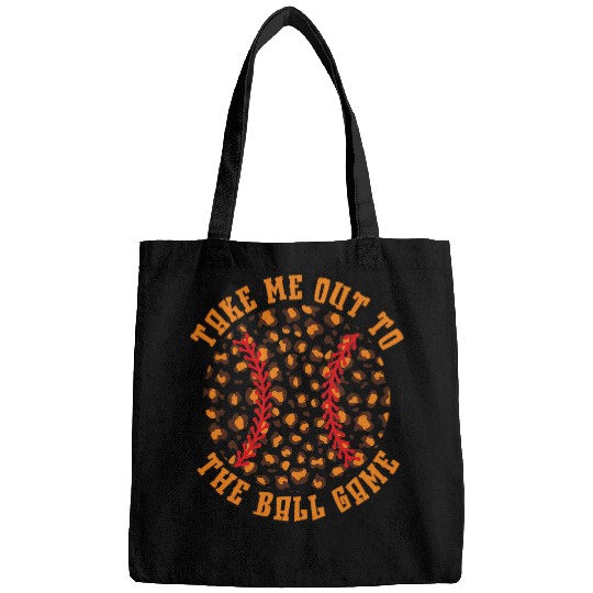 Take Me Out To The Ball Game Baseball Player Baseball Fan Bags