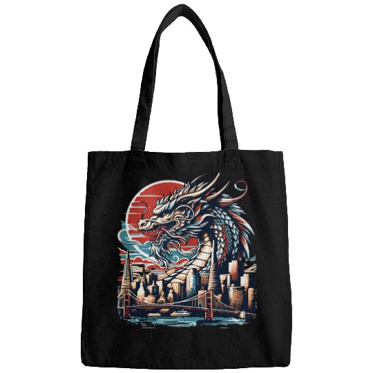 Dragon Pet SF City Golden Gate Bridge and Transamerica Pyramid Bags