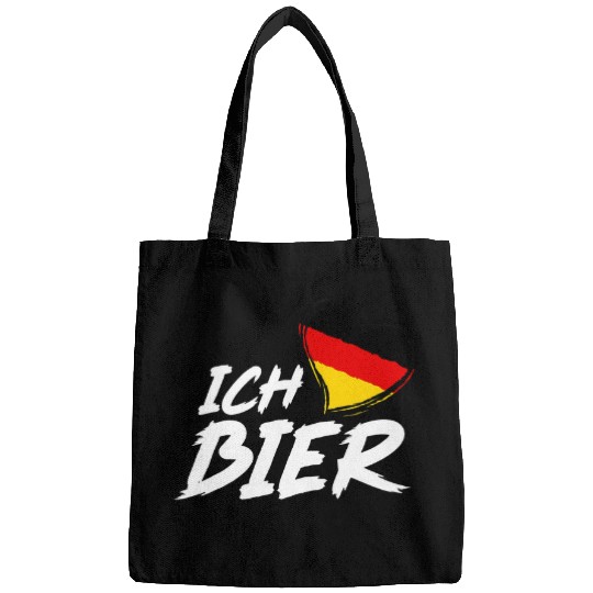 Beer Fun Oktoberfest Ich Liebe Bier I Love Beer German Germany Flag Bags