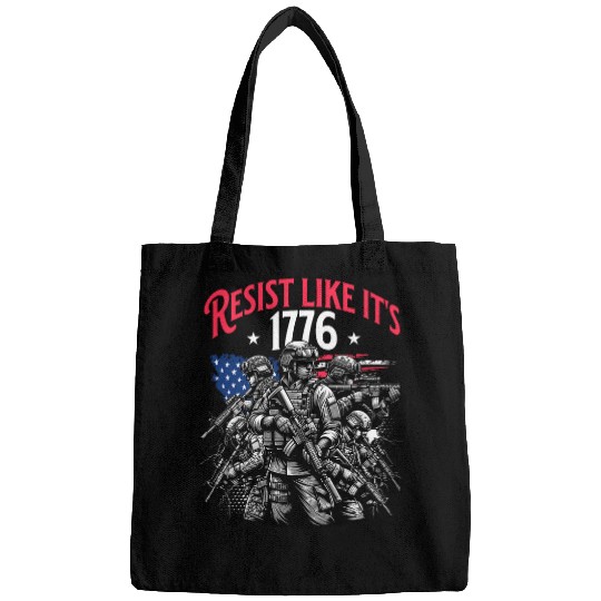 Resist like its 1776 patriotic soldiers Usa Liberty Bags