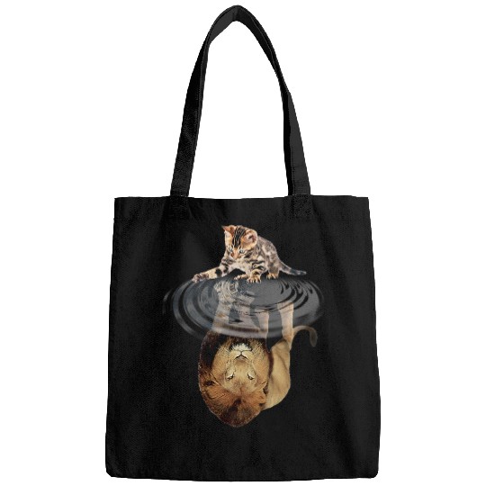 Lion Pet Cat Reflection Lion Gift For Friends Mom And Dad Christmas Bags